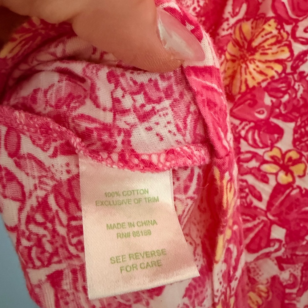 Lilly Pulitzer Pink Floral Sleeveless Dress Women’s Small Summer Resort - Picture 8 of 8